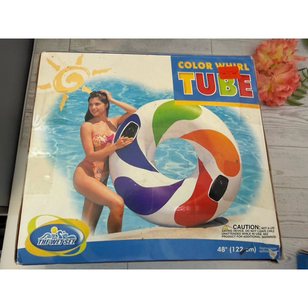 2001 Rare Vintage Intex The Wet Set Color Whirl Tube FloaT 48" NIB Unopened Nice